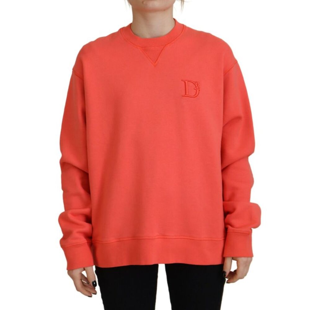 Dsquared² Pink Logo Embroidery Women Long Sleeve Women's Sweater